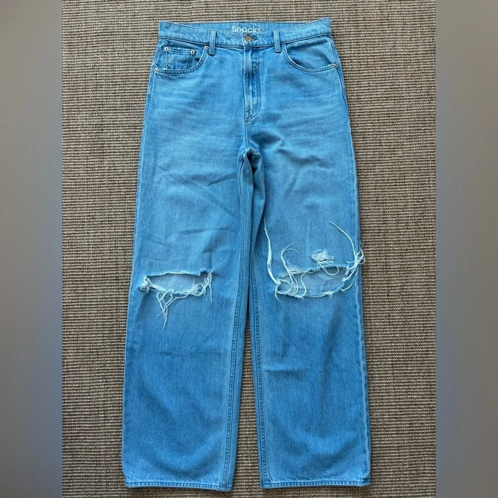 MOTHER SNACKS! Fun Dip Puddle Jean High Waisted Denim  Color: Lost of Nibbles